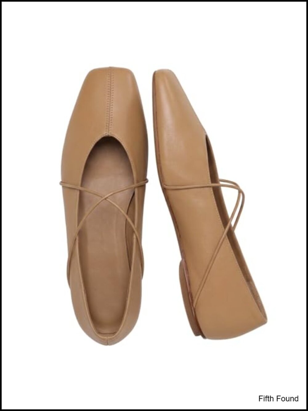 Faux Leather Square Toe Ballet Flats Criss Cross Mary Jane Slip On